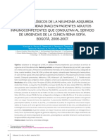 Agentes Etiológicos de La Neumonía Adquirida en La Comunidad NAC...