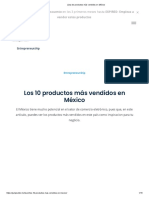 Lista de Productos Más Vendidos en México