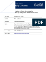 Estimation of Rock Comminution Characteristics by Using Drill Penetration Rates