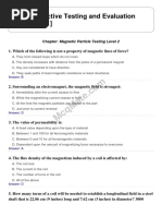 Non Destructive Testing and Evaluation (Chapter - Magnetic Particle Testing Level 2) Solved MCQs (Set-1)