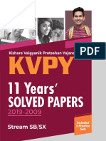 KVPY 11 Years Solved Papers 2019-2009 Stream SB SX Arihant With 5 Practice Papers (Arihant Experts Teachers)