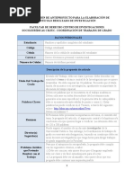 Formato Anteproyecto Trabajo Grado