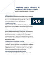 Perfil de Egreso Educación Secundaria NME