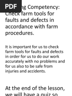 Check Farm Tools For Faults