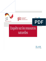 GIZ A RESET 2103 Enquête Sur Les Ressources Naturelles