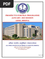 PHD AIIMS Bhopal