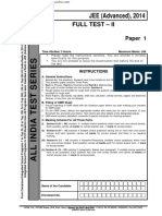 JEE Advanced Full Test xvII Paper 1 - Puucho