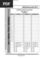 JEE Advanced Full TestxvII Paper 2 Answers