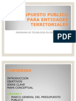 Presupuesto Publico para Entidades Territoriales