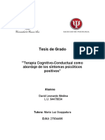 Tesis de Grado: Terapia Cognitivo-Conductual Como Abordaje de Los Síntomas Psicóticos Positivos"