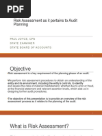 Risk Assessment and Audit Planning - Joyce