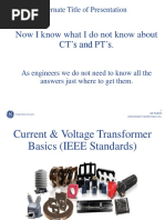 CT & PT Selection and Sizing As Per IEEE