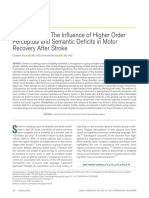 Limb Apraxias - The Influence of Higher Order Perceptual and Semantic Deficits in Motor Recovery After Stroke