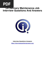 Oil Refinery Maintenance Interview Questions Answers Guide