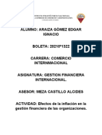 Efectos de La Inflación en La Gestión Financiera de Las Organizaciones - Araiza Gómez Edgar Ignacio