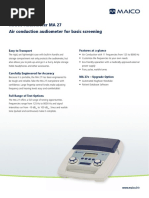 Brosur MAICO Audiometer (Tipe MA 27)