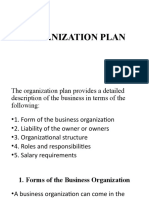 Organization Plan