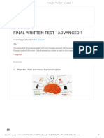 Midterm Listening Test - Advanced 1