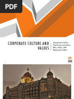 OB II Session 8&9 - Corporate Culture and Values