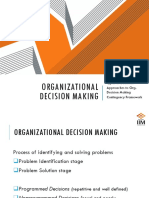 OB II Session 12 - Organizational Decision Making