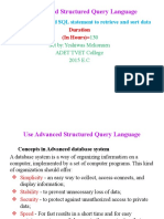 Use Advanced Structured Query Language