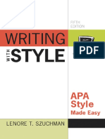 Szuchman, Lenore T - Writing With Style - APA Style Made Easy-Wadsworth, Cengage Learning (2011)