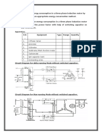 Conserve The Energy Consumption in A Three Phase Induction Motor by Applying An Appropriate Energy Conservation Method.