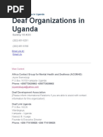 Sir Roy McKenzie Deaf Scholarship-Deaf Organizations in Uganda