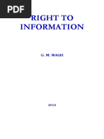 G. M. Wagh - Right To Information (2014)