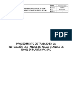 Procedimiento de Trabajo INSTALACION DE TANQUE DE AGUA