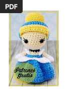 Princesa Cenicienta Muneca PDF Amigurumi Patron Gratis en Espanol