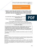 Alia Artical (X) OBESITY AND INCREASED WEIGHT RATIOIN SCHOOL GOING ADOLESCENTS ITS PSYCHOLOGICAL COMPLICATIONSIN AFFLUENT AND NON - AFFLUENT SCHOOLS OF FAISALABAD, PAKISTAN