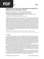 Application of Life Cycle Assessment To Lithium Ion Batteries in The Automotive Sector