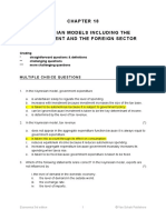 18 - Keynesian Models Including The Government and Foreign Sector MCQs