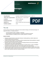 Job Information Pack - Marketing Manager AOPLC Jakarta