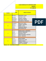 Grade 8 Schedule of Shuffling of Modules Per Adviser