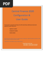 SAP Central Finance 2020 Configuration and User Guide