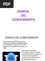 Esencia Del Conocimiento