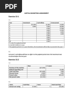 Financial Management - Capital Budgeting Answer Key