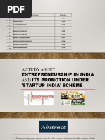 A Study About Entrepreneurship in India and Its