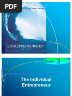 Chapter 3 - The Individual Entrepreneur