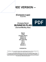 Free Version of Growthink Business Plan Template