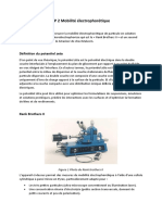 TP 2 Mobilité Électrophorétique: Définition Du Potentiel Zeta