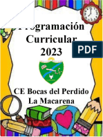 Formato PROGRAMACIÓN CURRICULAR 2023