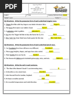 Grammar Mid-Term Review Answer