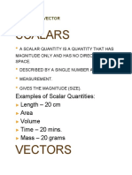 Scalar and Vector Quantities