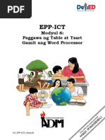 Epp-Ict4 q1 q2 Mod6 PaggawaNgTableAtTsarGamitANgWordProcessor v2