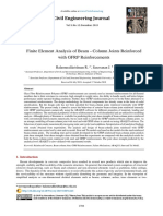 Civil Engineering Journal: Finite Element Analysis of Beam Column Joints Reinforced With GFRP Reinforcements