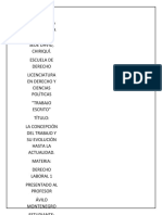 La Concepción Del Trabajo y Su Evolución Hasta La Actualidad