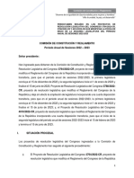 Predictamen para Adelanto de Legislatura en Febrero